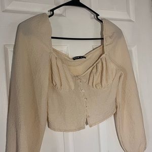 Shein womens crop top long sleeve